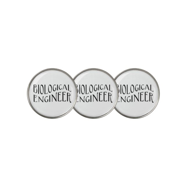 Biological Engineer Text Golf Ball Marker (3 Up)