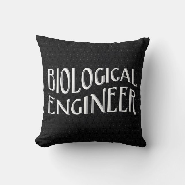 Biological Engineer Text Throw Pillow (Front)