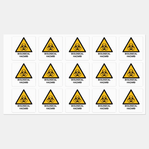 Biological Hazard Warning Biohazard Symbol Labels