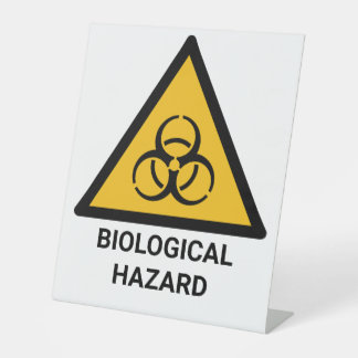 Biological Hazard Warning, Biohazard Symbol Pedestal Sign