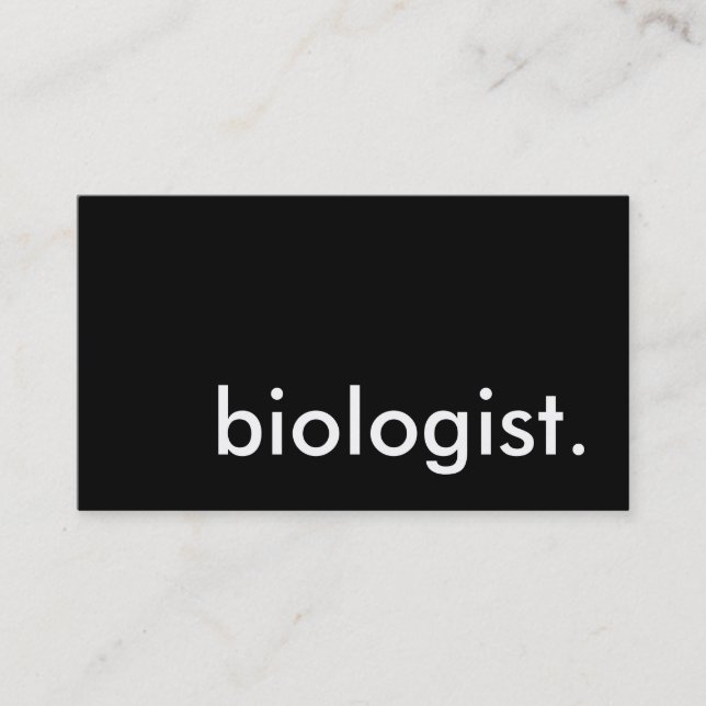 biologist. business card (Front)