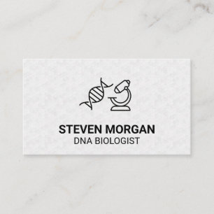 Biologist   DNA Microscope Icon Business Card