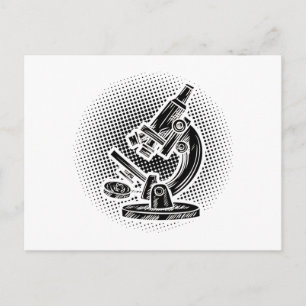Biologist Microscope Biology Study Gift Idea Postcard