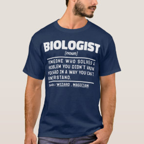 Biologist Noun Science Lover Cool Biology Student  T-Shirt