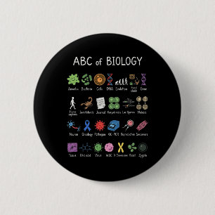 Biology Alphabet Science Education Teacher Student Button