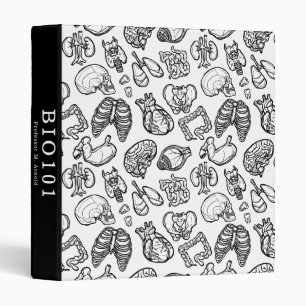 Biology Anatomy Science Class Teacher Student Gift 3 Ring Binder