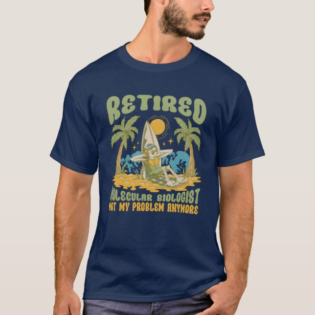 Biology Biologist Retired Molecular Biologist vint T-Shirt (Front)