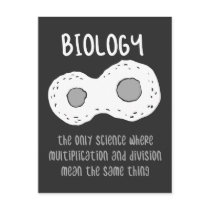 Biology - Biology The Only Science Gift Postcard Biology - Biology The Only Science Gift Postcard