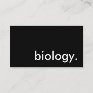 biology. business card