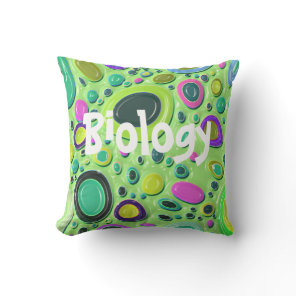 Biology cells science cytology study student funny throw pillow