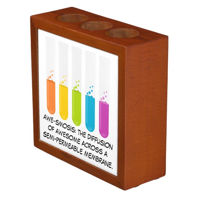 Biology & Chemistry Teachers: Science is Awesome Desk Organizer (Angled)