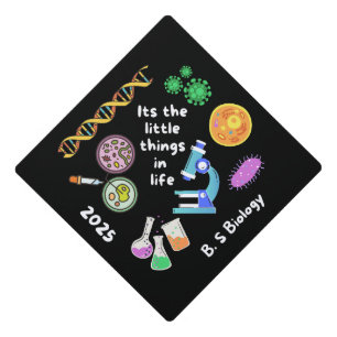 biology college graduation cap topper