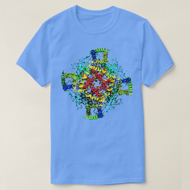 Biology Cryo electron microscopy structure protein T-Shirt (Design Front)