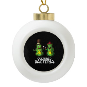 biology cultured bacteria funny student science ceramic ball christmas ornament