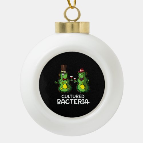 biology cultured bacteria funny student science ceramic ball christmas ornament