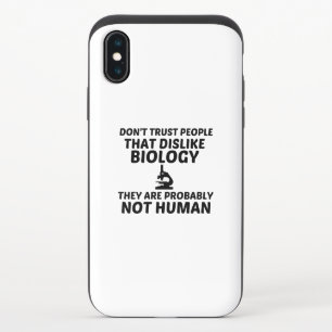 BIOLOGY DISLIKE NOT HUMAN iPhone X SLIDER CASE