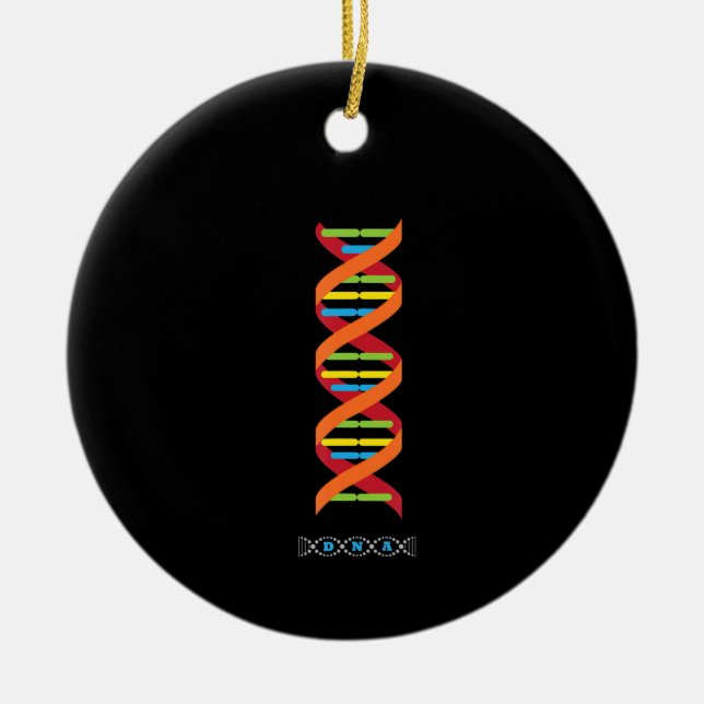 biology dna molecule  science teacher genes ceramic ornament (Front)