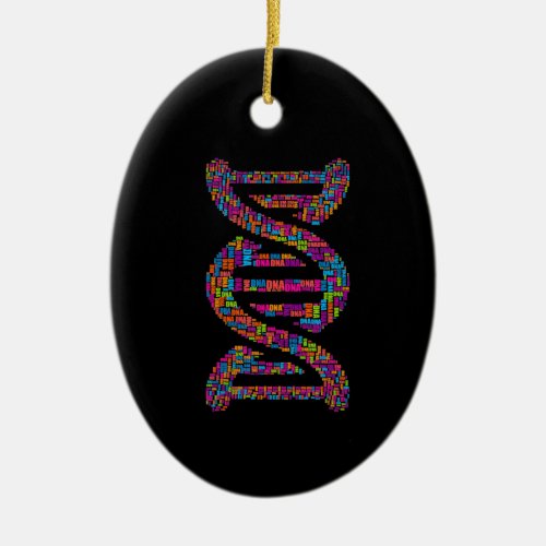 biology DNA molecule word cloud  science teacher Ceramic Ornament