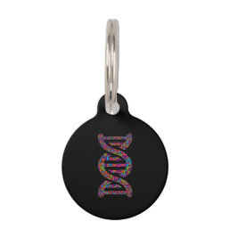 biology DNA molecule word cloud  science teacher Pet ID Tag