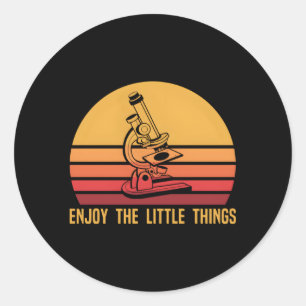 Biology Enjoy Little Things Microscopy Classic Round Sticker