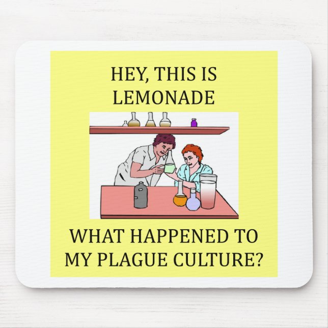 biology experiment joke mouse pad (Front)