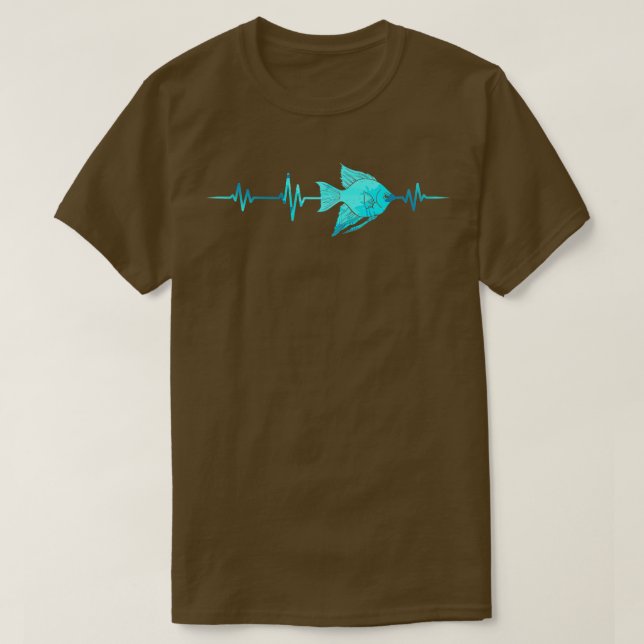 Biology Fishkeeper Heartbeat Fishkeeping Fish  T-Shirt (Design Front)