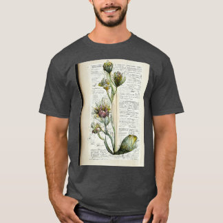 Biology Floral flowers in book unique detailed pri T-Shirt