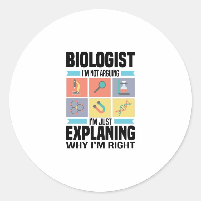Biology Gifts | Biologists Teacher Science Student Classic Round Sticker (Front)