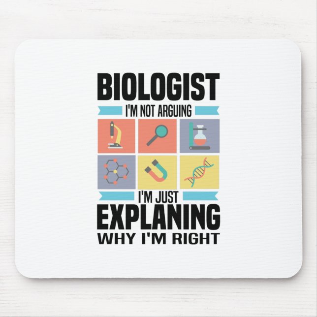 Biology Gifts | Biologists Teacher Science Student Mouse Pad (Front)