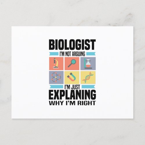 Biology Gifts  Biologists Teacher Science Student Postcard