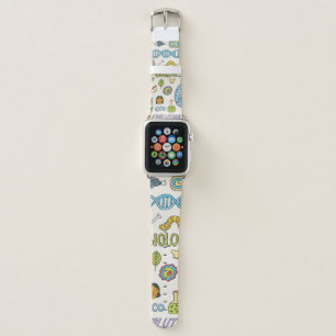Biology. Hand drawn. Vintage illustration.  Apple Watch Band
