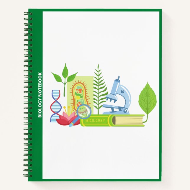 BIOLOGY ICONS (WHITE) NOTEBOOK (Front)