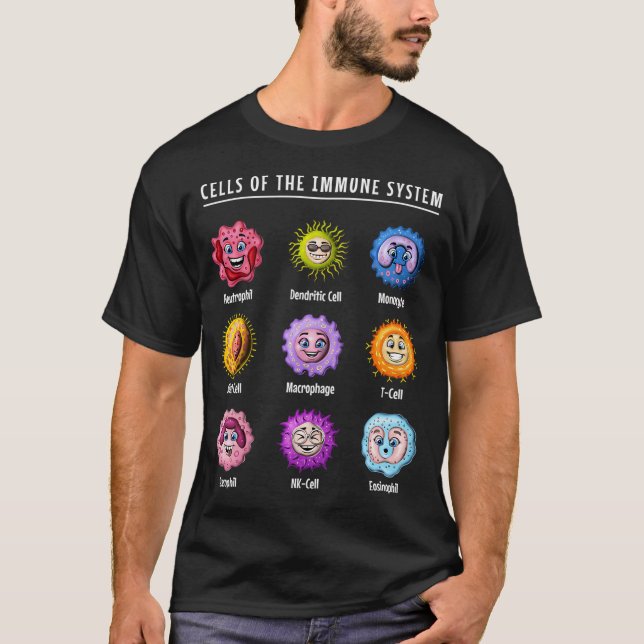 Biology Immune System Cells T-Shirt (Front)