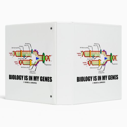 Biology Is In My Genes DNA Replication 3 Ring Binder