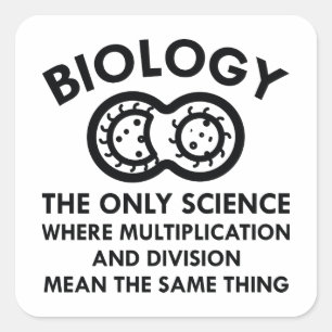Biology Is In My Genes Square Sticker