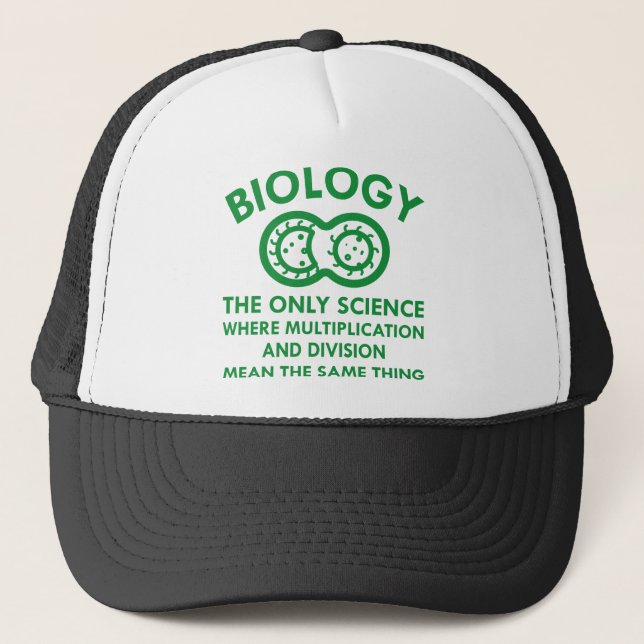 Biology Is In My Genes Trucker Hat (Front)