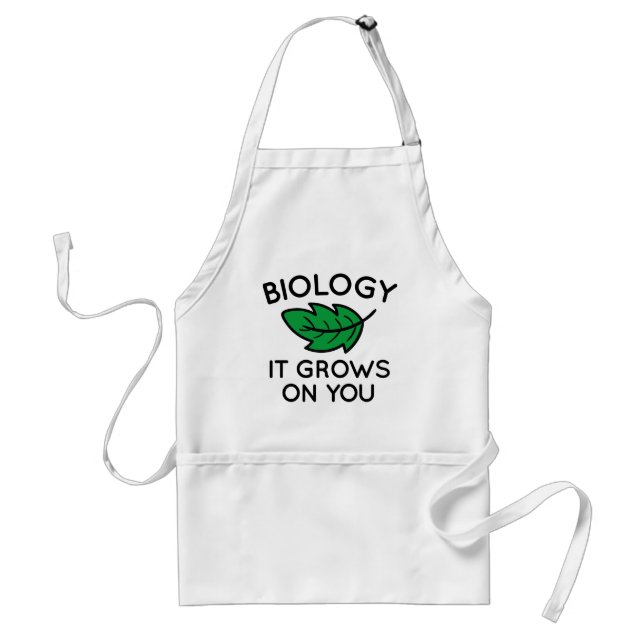 Biology It Grows On You Adult Apron (Front)