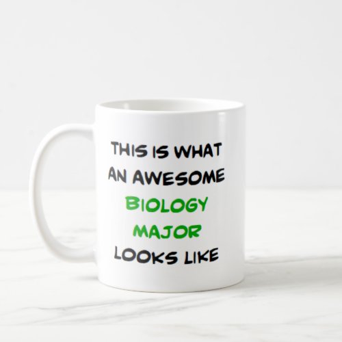 biology major awesome coffee mug