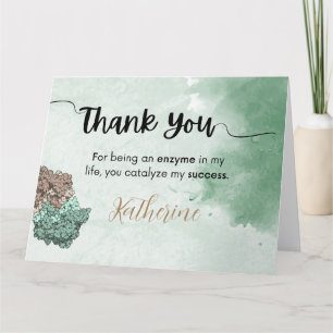 Biology mentors appreciation  letterpress thank you card