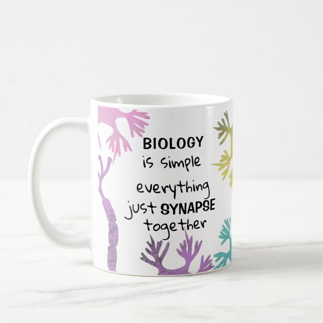 Biology Neuron Synapse Science Doctor Teacher Coffee Mug (Left)