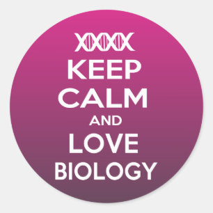 Biology nucleotide adenine pair with uracil UBiolo Classic Round Sticker