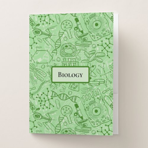 Biology Pattern Pocket Folder