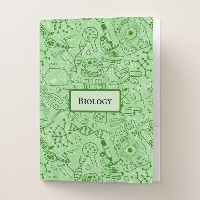 Biology Pattern Pocket Folder (Front)