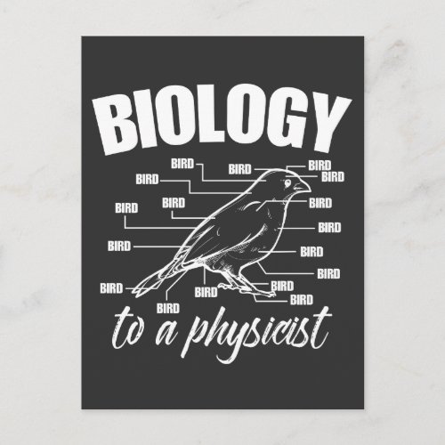 Biology Physicist Natural Scientist Physics Bird Postcard