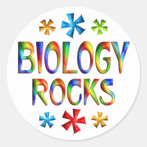 BIOLOGY ROCKS CLASSIC ROUND STICKER