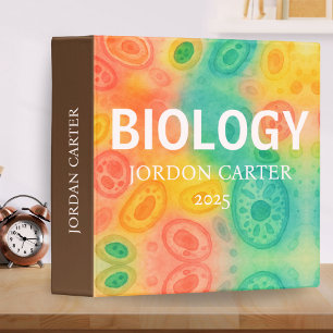 Biology School Binder with Name Year Custom Text