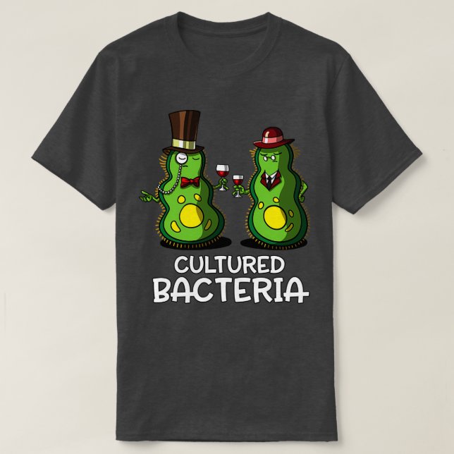 Biology Science Cultured Bacteria T-Shirt (Design Front)