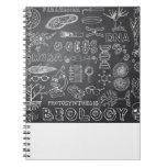 Biology Science Doodle in Gray Chalkboard Notebook