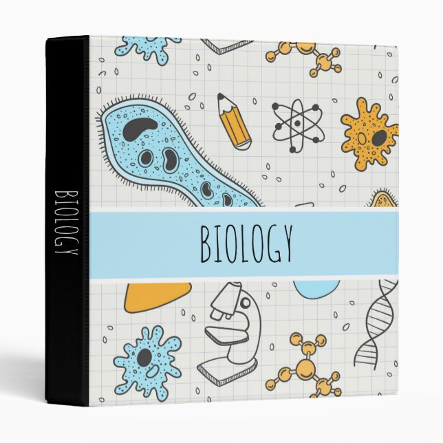 Biology science student 3 Ring Binder (Front/Spine)