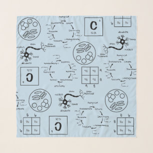 Biology Science Teacher Pattern Genetics Cell Geek Scarf